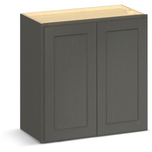 RELIABILT Parkstone II Wall Cabinet, Slate Stained, 24" W, 2 Doors, Fully Assembled - 641473 | Lowe's Pro Supply